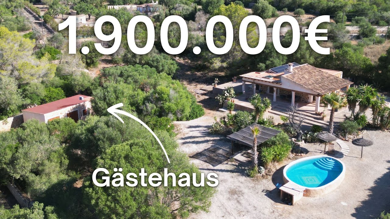 Haustour durch eine 1.900.000€ Finca auf Mallorca – Traumhaftes Landhaus mit Gästehaus & Pool 🌴