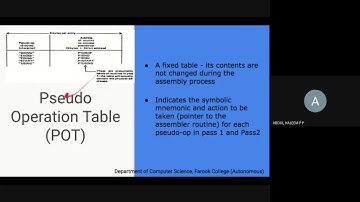 System Software - Design of Assemblers (Part 3)