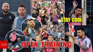 Fan reaction to watching Messi and Inter Miami players in an open training session
