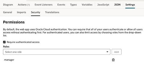 Role Based UI Security in Visual Builder