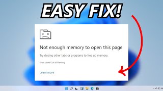 fix error code out of memory in chrome, edge, brave | not enough memory to open this page chrome