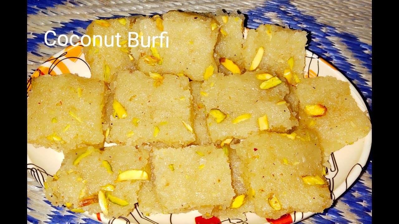 नारियल की बर्फी Coconut Burfi recipe Nariyal ki Burfi जन्माष्टमी