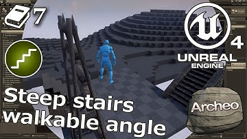 Unreal Engine 4 Guide - Steep stairs, walkable angle
