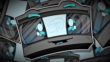 Fractured Tape Broadcaster Logo and Branded Illustration Design Project Timelapse