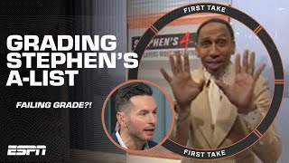 FAILING GRADE ❌ JJ Redick \& Shannon Sharpe on Stephen's A-List of who deserves a statue | First Take