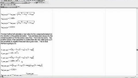 Simple Voltage Divider WCA using MathCAD