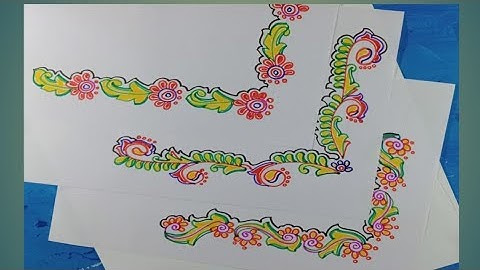 Border and corner design for students project khata.practical khata design.subrata art