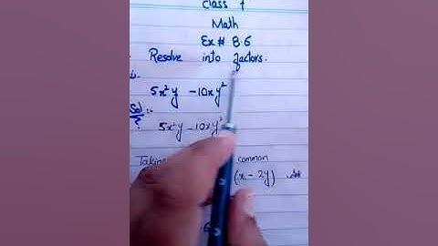 Factors exercise 8.6 class seven math