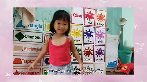 Bé Jumi thuyết trình chủ đề màu sắc và hình dạng nè!