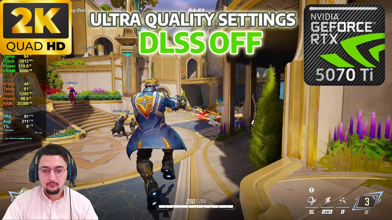 RTX 5070 Ti - Marvel Rivals - Ультравысокое качество графики - DLSS отключен - Генерация кадров о...