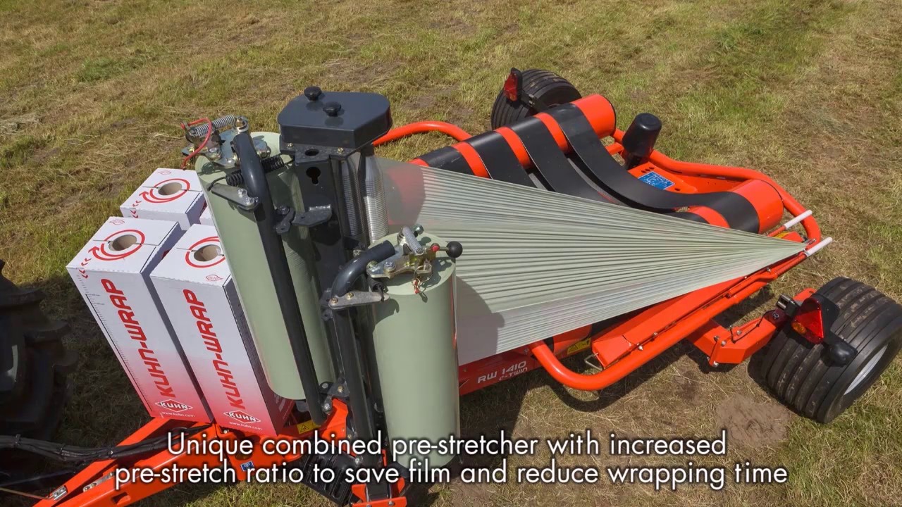 KUHN - RW 1410 e-Twin - Fasciatore trainato per balle tonde