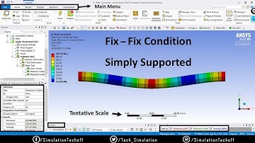 1D Fix-Fix,Simply Supported Condition in Ansys | Lesson 14 | Ansys Tutorial Tamil