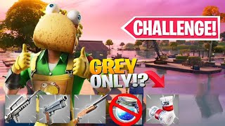 The *GREY ONLY* CHALLENGE! (Hardest Challenge Yet) - Fortnite Battle Royale