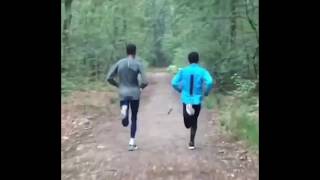 Kenenisa Bekele and Yomif Kejelcha Running Together in the Forest Trail | #EthioAthleticsNetwork