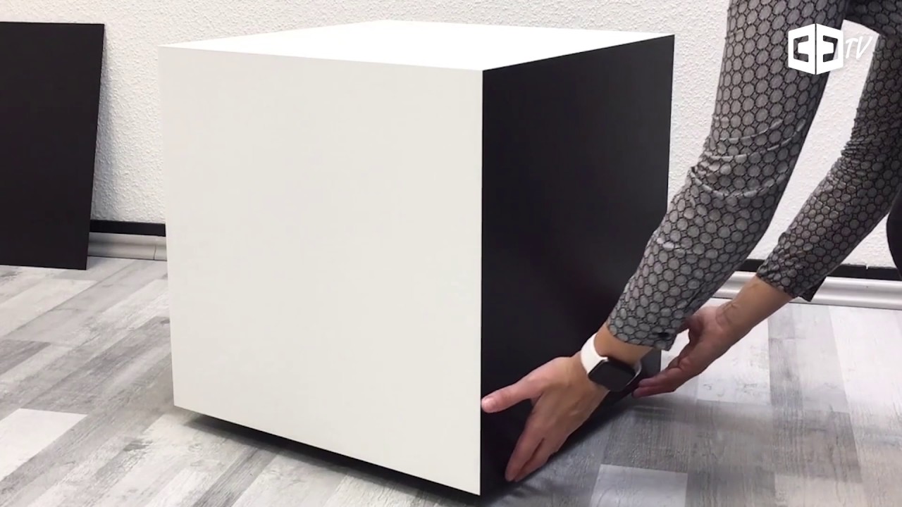 Dekowürfel und Messewürfel mit wechselbarer Verkleidung