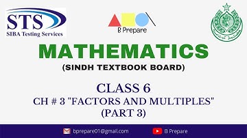 Mathematics for PST JEST (Class 6 Chapter 3 "Factors and Multiples" Part 3)
