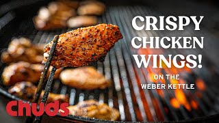Crispy Grilled Wings on the Weber Kettle! | Chuds BBQ