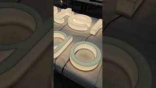 Outdoor building wall acrylic full lighted letters signage