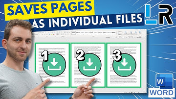 MS Word: Save pages of a document as individual files ✅ 1 MINUTE