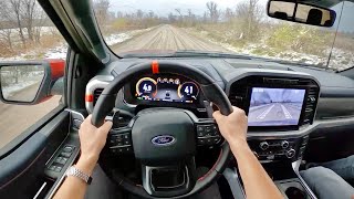 2021 Ford F150 Raptor 37 Performance Package  POV Dirt Road Driving Impressions (Two Topher Take)