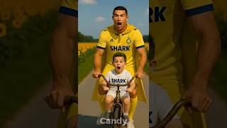 The little junior asked Ronaldo for a new bicycle.#ai #shorts #apple  #ronaldo#messi