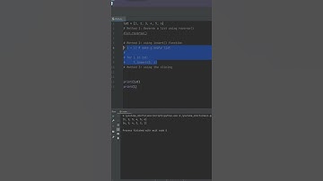 4 ways to Reversing a List in Python #shorts