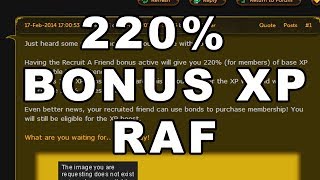 220% BONUS XP? RAF - Double XP Weekend
QFC: 16-17-990-65300859
http://services.runescape.com/m=friend-referral/splash.ws
Refer A friend stacks on Double XP weekend, and it doubles the 10% xp as well, making it a 220% bonus xp.
My twitch channel where I will be streaming during the xp weekend:
http://www.twitch.tv/dartmoul1
The Teamspeak3 server:
Adress: teamspeak.decimus-rs.com
Password: Maximus
When you join the TS PM an admin with your RSN for a rank, otherwise youre not able to move or talk. 220% BONUS XP? RAF - Double XP Weekend