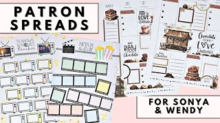 PLAN WITH ME | PATRON SPREADS FOR SONYA & WENDY| THE HAPPY PLANNER