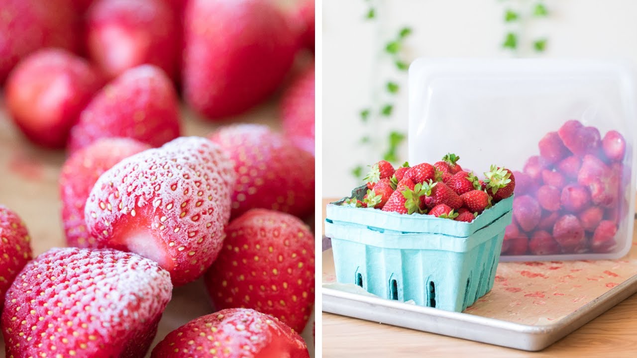 How to Freeze Strawberries Frozen Strawberries for smoothies, baking