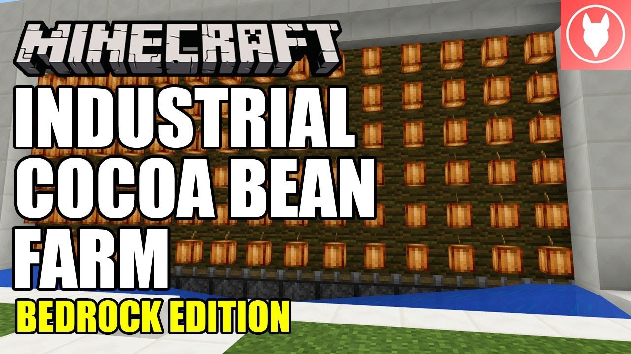 Minecraft Bedrock Industrial Cocoa Bean Farm Tutorial ( Xbox / MCPE