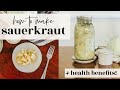 HOW TO MAKE YOUR OWN SAUERKRAUT | 2 Ingredient Recipe + Health Benefits | Becca Bristow