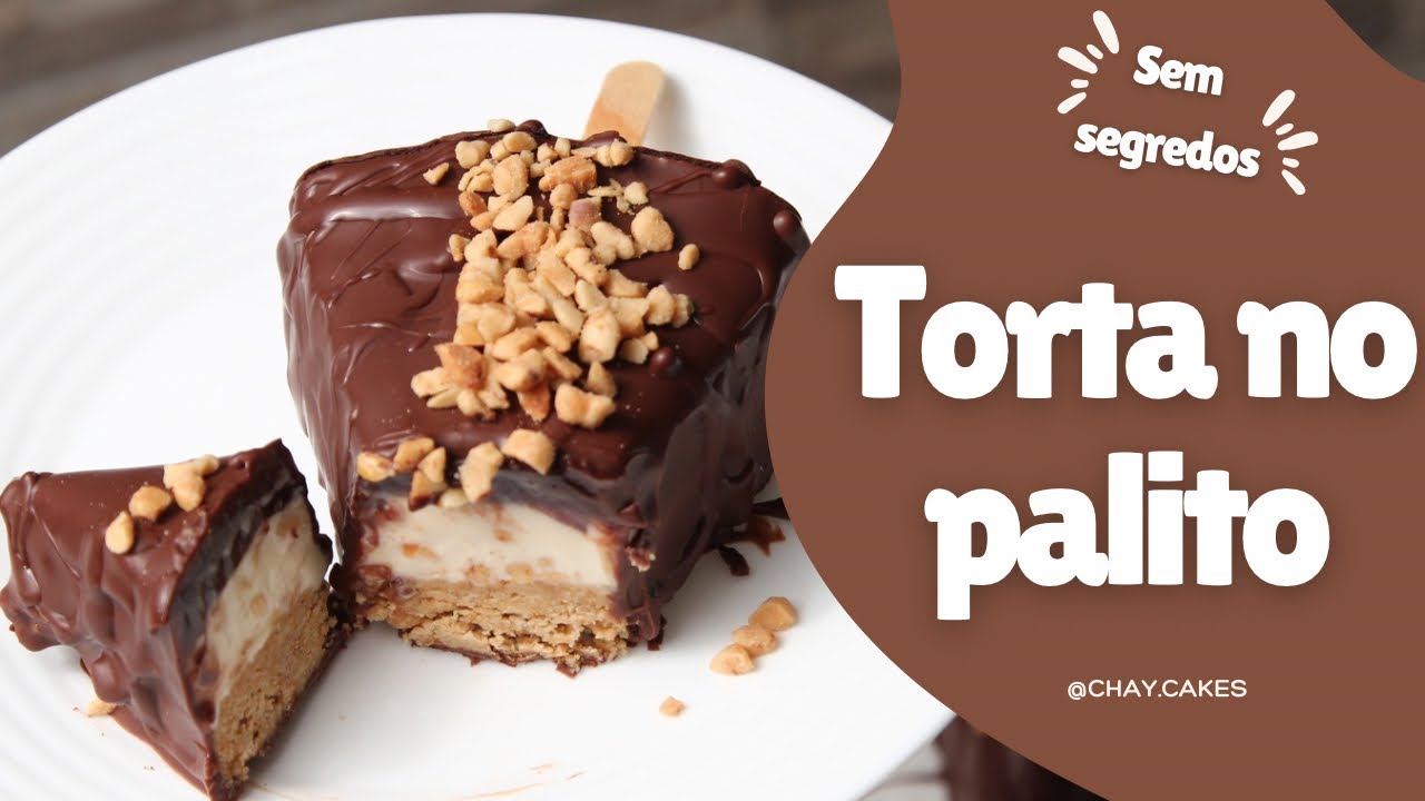 TORTA NO PALITO! SEM ENGANAÇÃO! #torta #tortanopalito#chocolate #doce