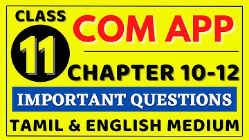 11th Computer Applications important Questions | 11th CA Chapter 10,11,12 important Questions