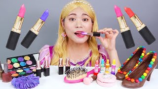 Edible Makeup Chocolate Lipstick Mukbang DONA