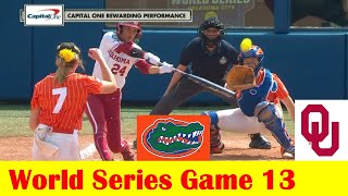 #4 Florida vs #2 Oklahoma Softball Highlights, 2024 NCAA World Series Game 13 screenshot 4