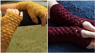 Most wearing women crochet fingerless gloves patterns