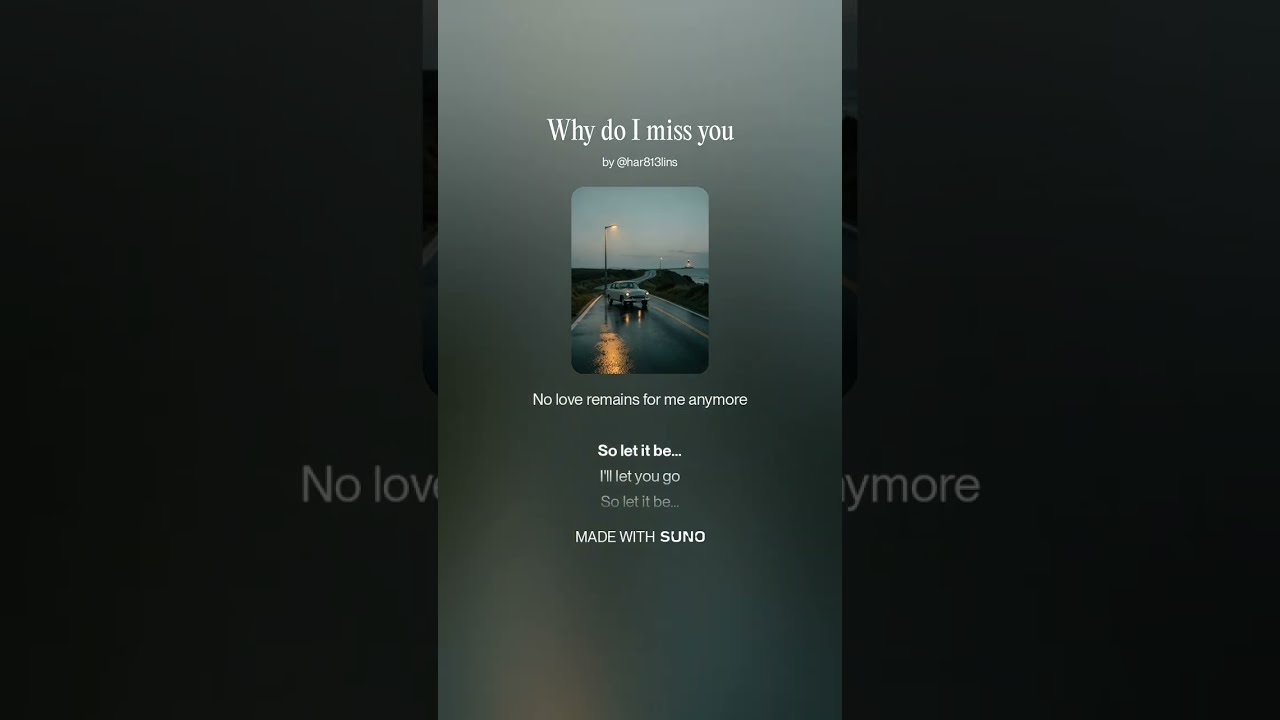 Why do I miss you - YouTube