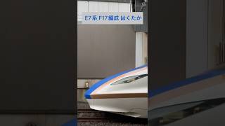 JR東日本 北陸新幹線 ←E7系F17編成「はくたか」 (山側・鉄道サイドビュー) 【JR EAST 2023.8 / TRAIN SCAN】