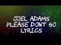 Joel Adams Please Don&#39;t Go LYRICS