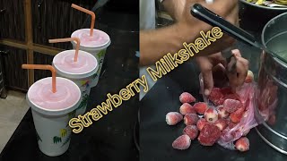 Fresh Strawberry Milkshake | Strawberry Juice | Refreshing Summer Drinks Street Food pakistan