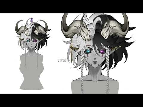 Vtuber Attera 1 hr ver. Procreate full process
