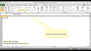 MS Excel 2010 / How to show/hide gridlines