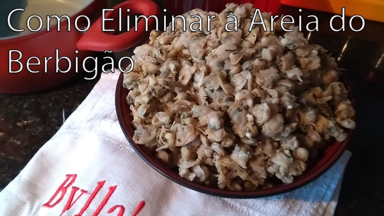 COMO ELIMINAR AREIA DO BERBIGÃO