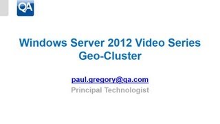 Windows Server 2012 Geo-Cluster