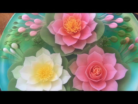 Hướng dẫn bắt cánh Hoa Sen dễ nhất cho các bạn mới họcHOW to make 3D Lotus for new students