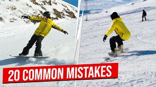 Avoid These 20 Common Snowboarding Mistakes