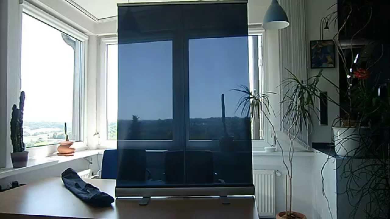 PC BildschirmBlendschutz + Sichtschutz als Blendschutzrollo am Bildschirmarbeitsplatz - Fenster