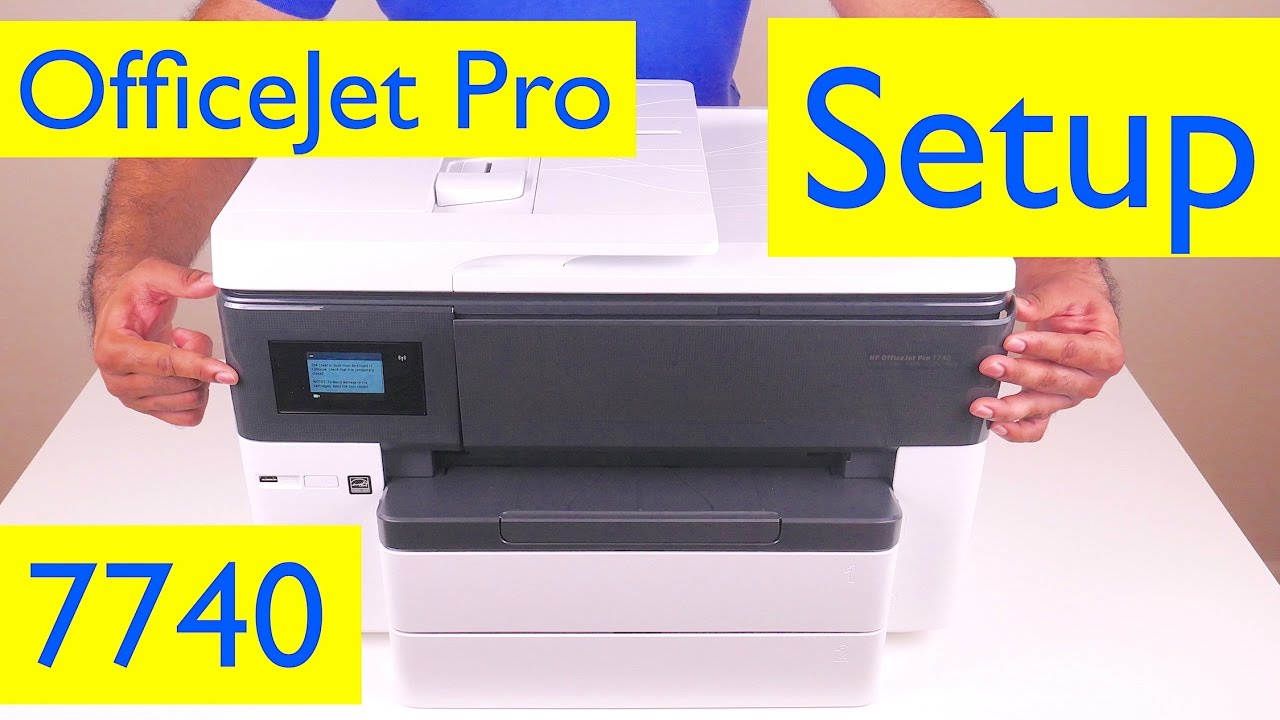 HP OfficeJet Pro 7740 Unboxing and Setup - Wireless Wide Format