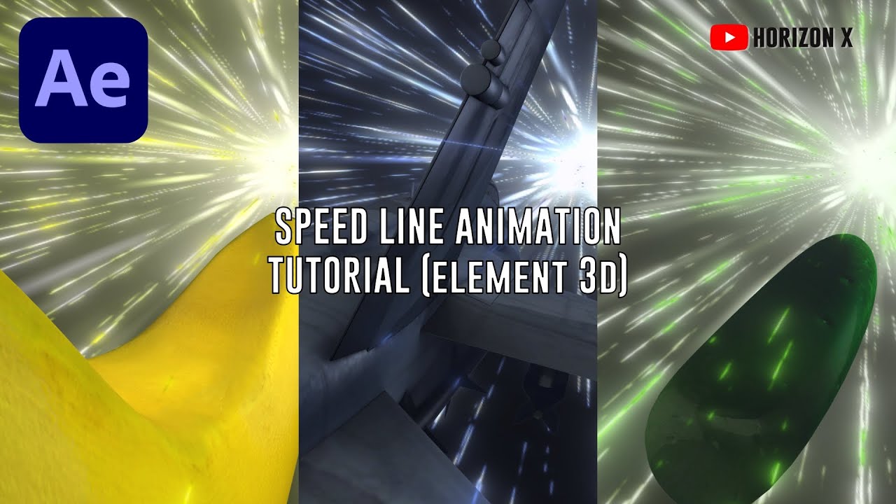 【After Effects Tutorial】SPEED LINE ANIMATION TUTORIAL (ELEMENT 3D)
