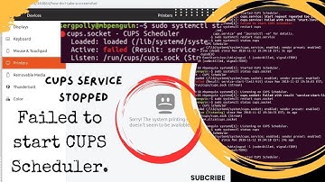 Printer Cups service stopped, Can